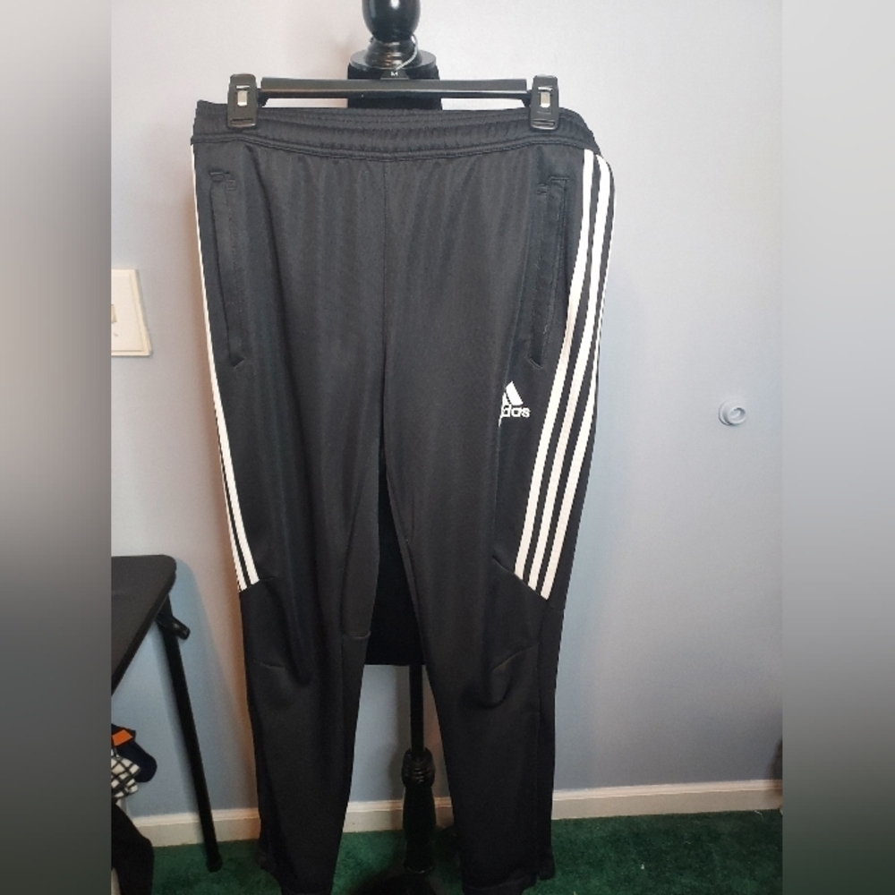 Adidas Black/White Joggers Size Large Climacool